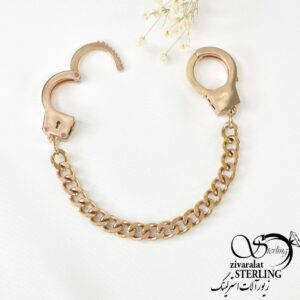 دستبند زنانه طرح طلا مدل پلیسی رزگلد کد4622