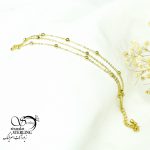دستبند استیل زنانه دو زنجیره با آویز البرنادو کد 5766