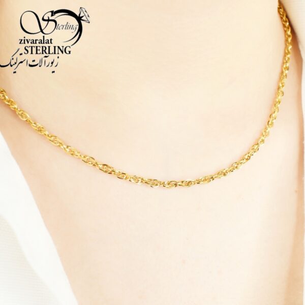 گردنبند (زنجیر) برند استیل طرح طلا