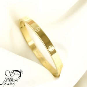 دستبند طلایی استیل بنگل