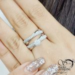 انگشتر(حلقه پشت حلقه)نقره طرح ضرب در کد 10635