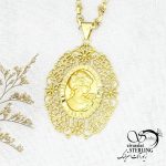 گردنبند مجلسی طرح طلا کد 14736