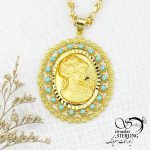 گردنبند مریمی مجلسی طرح فیروزه کد 14738