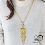 گردنبند قلب مجلسی آویز دار طرح طلا کد 14740