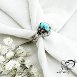 انگشتر نقره بچه گانه سنگ فیروزه کد 15426