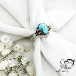 انگشتر نقره بچه گانه سنگ فیروزه کد 15426