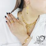 سرویس مجلسی آویز گل طرح طلا کد 17411