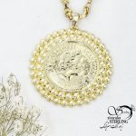 گردنبند الیزابت طرح طلا کد 17412