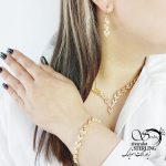 سرویس مجلسی طرح طلا نگین جواهری کد 17421